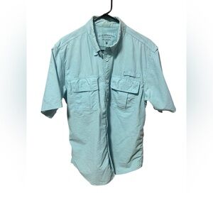 Clearwater Men's Light Blue Casual outdoors Button Down Shirt